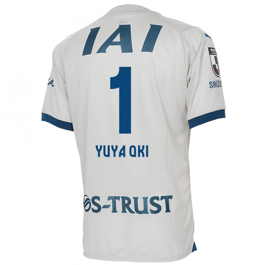 Men Football Yuya Oki #1 White Blue Away Jersey 2024/25 T-Shirt Australia