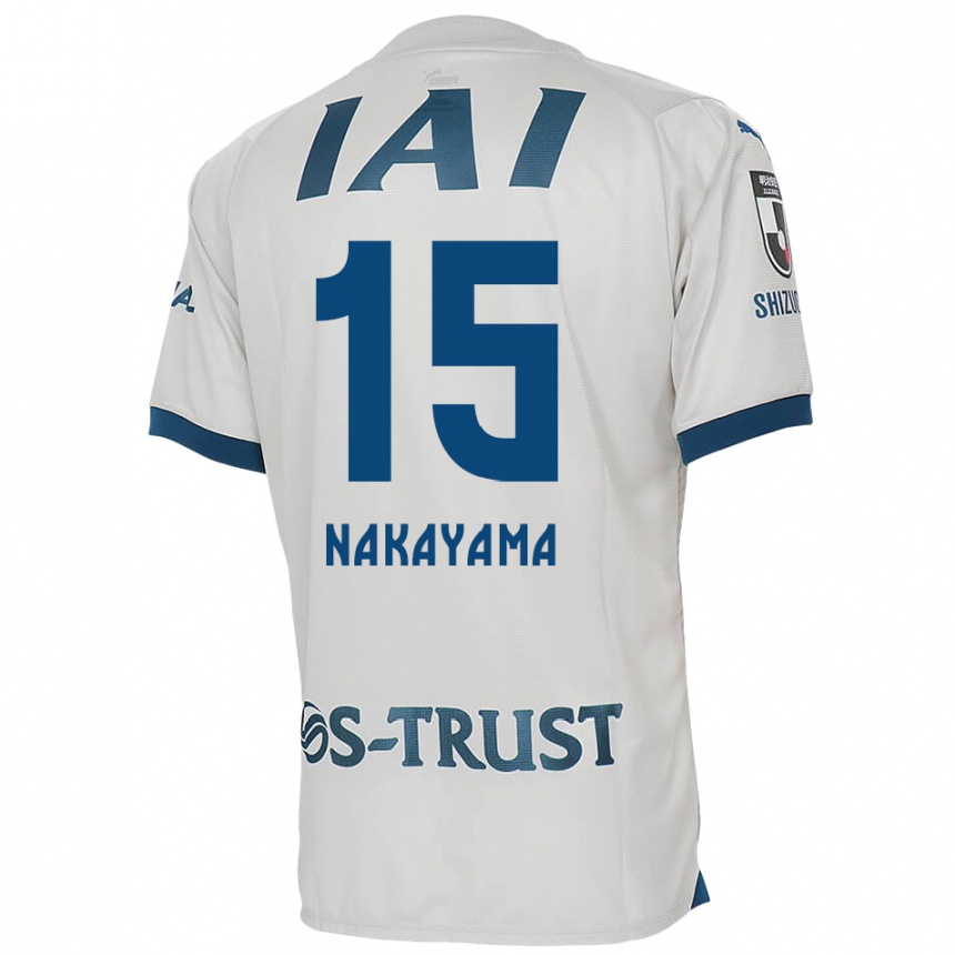 Men Football Atsuki Nakayama #15 White Blue Away Jersey 2024/25 T-Shirt Australia