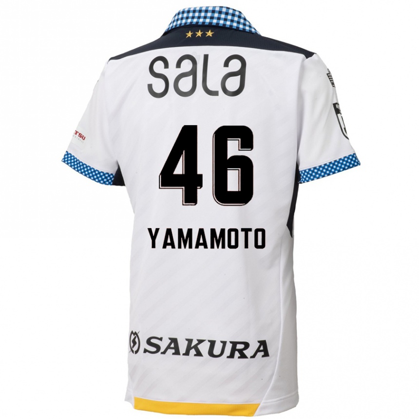 Men Football Shota Yamamoto #46 White Black Away Jersey 2024/25 T-Shirt Australia