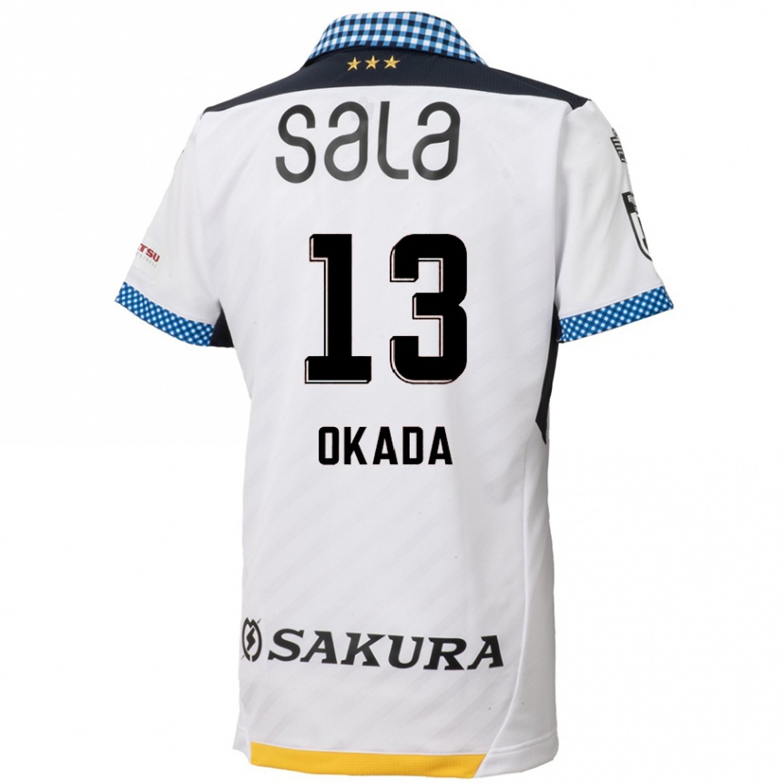 Men Football Kosei Okada #13 White Black Away Jersey 2024/25 T-Shirt Australia