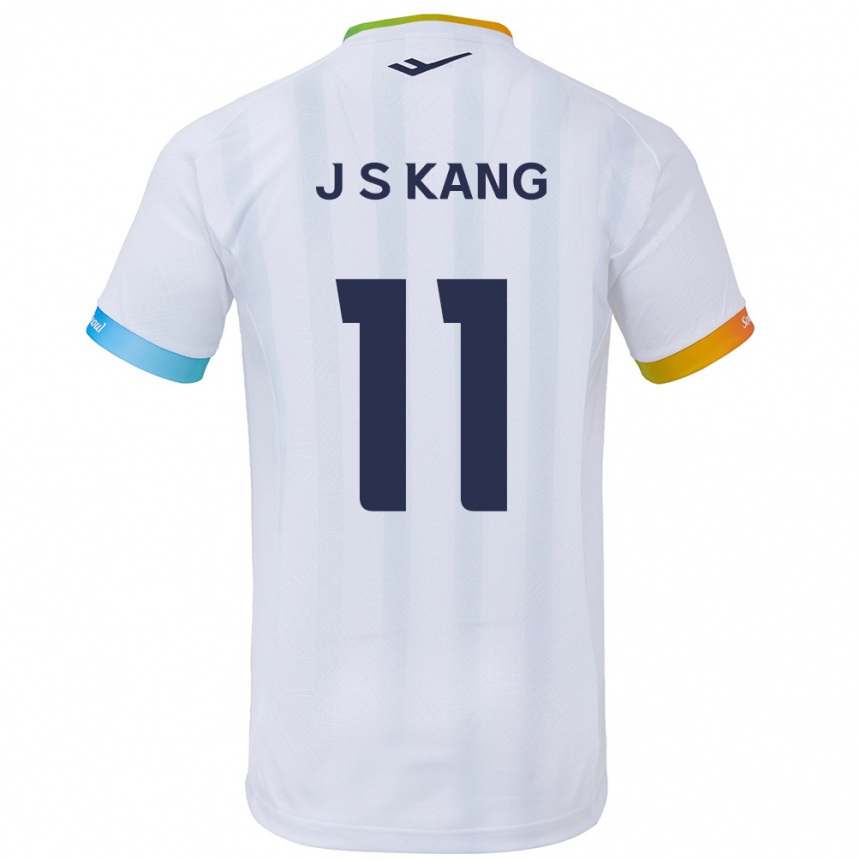 Men Football Seong-Jin Kang #11 White Blue Away Jersey 2024/25 T-Shirt Australia