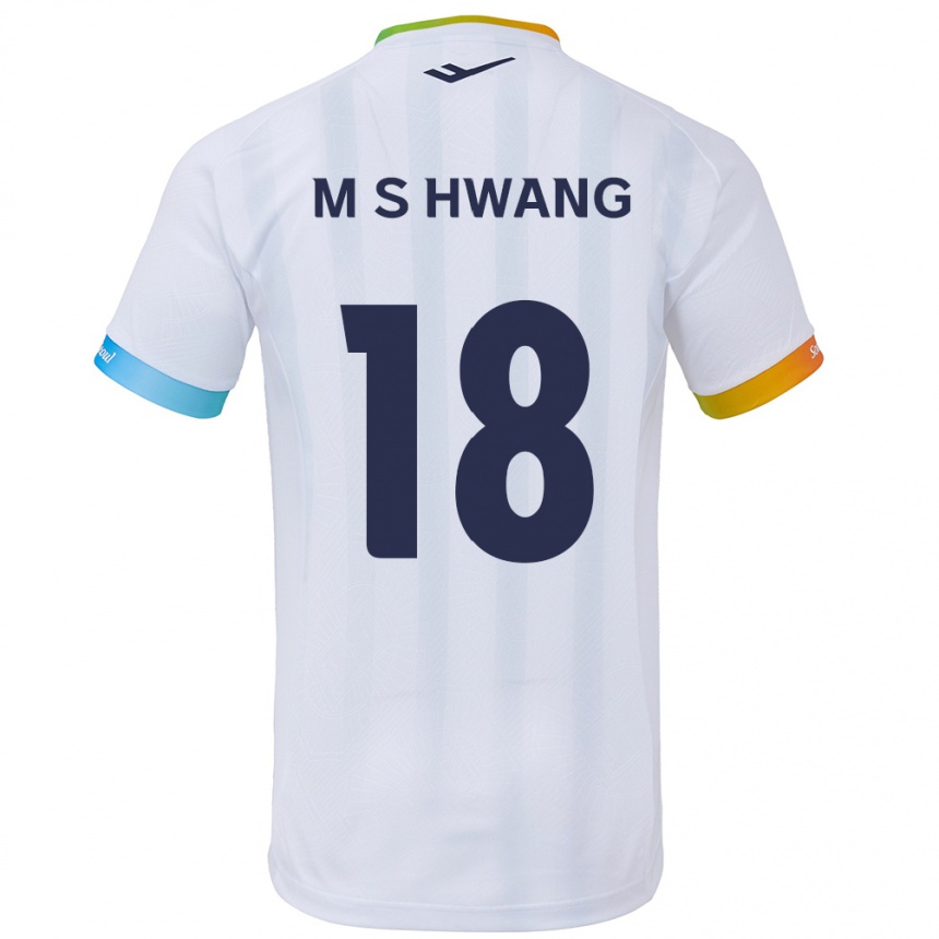 Men Football Seong-Min Hwang #18 White Blue Away Jersey 2024/25 T-Shirt Australia