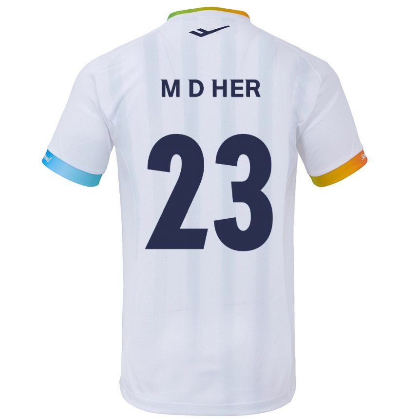 Men Football Dong-Min Her #23 White Blue Away Jersey 2024/25 T-Shirt Australia