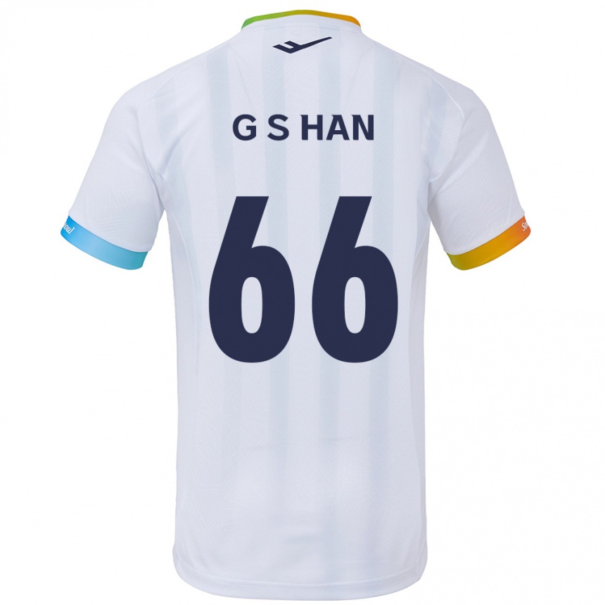 Men Football Seung-Gyu Han #66 White Blue Away Jersey 2024/25 T-Shirt Australia