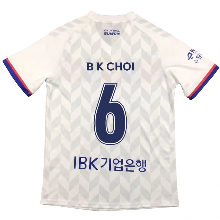 Men Football Kyu-Baek Choi #6 White Blue Away Jersey 2024/25 T-Shirt Australia