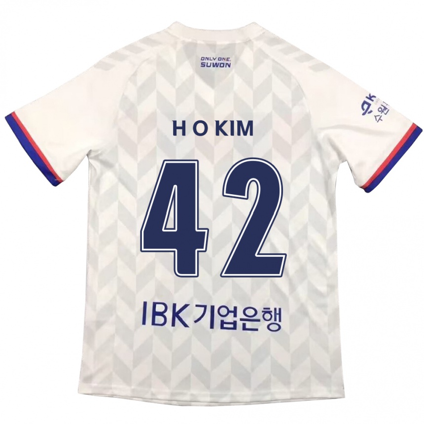 Men Football One-Hyung Kim #42 White Blue Away Jersey 2024/25 T-Shirt Australia