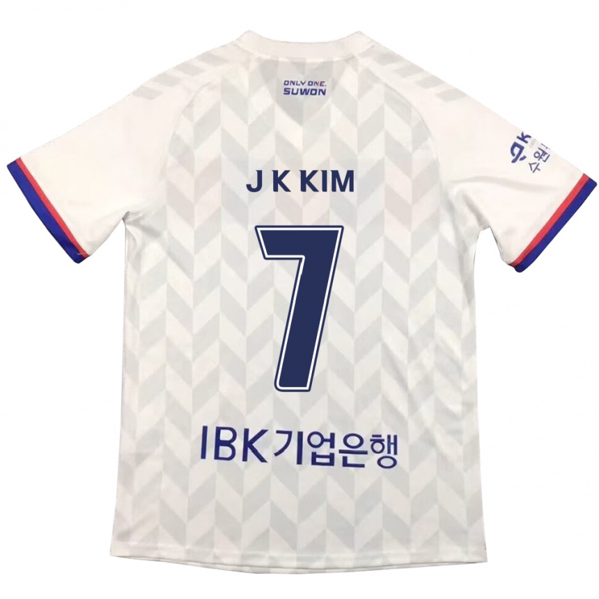 Men Football Ki-Jun Kim #7 White Blue Away Jersey 2024/25 T-Shirt Australia