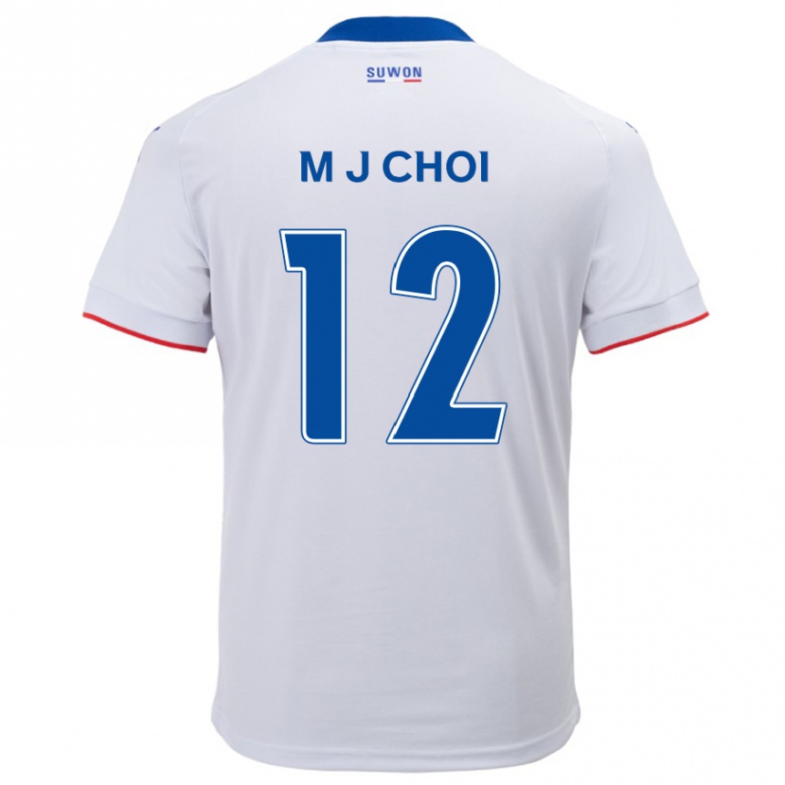 Men Football Ji-Moog Choi #12 White Blue Away Jersey 2024/25 T-Shirt Australia