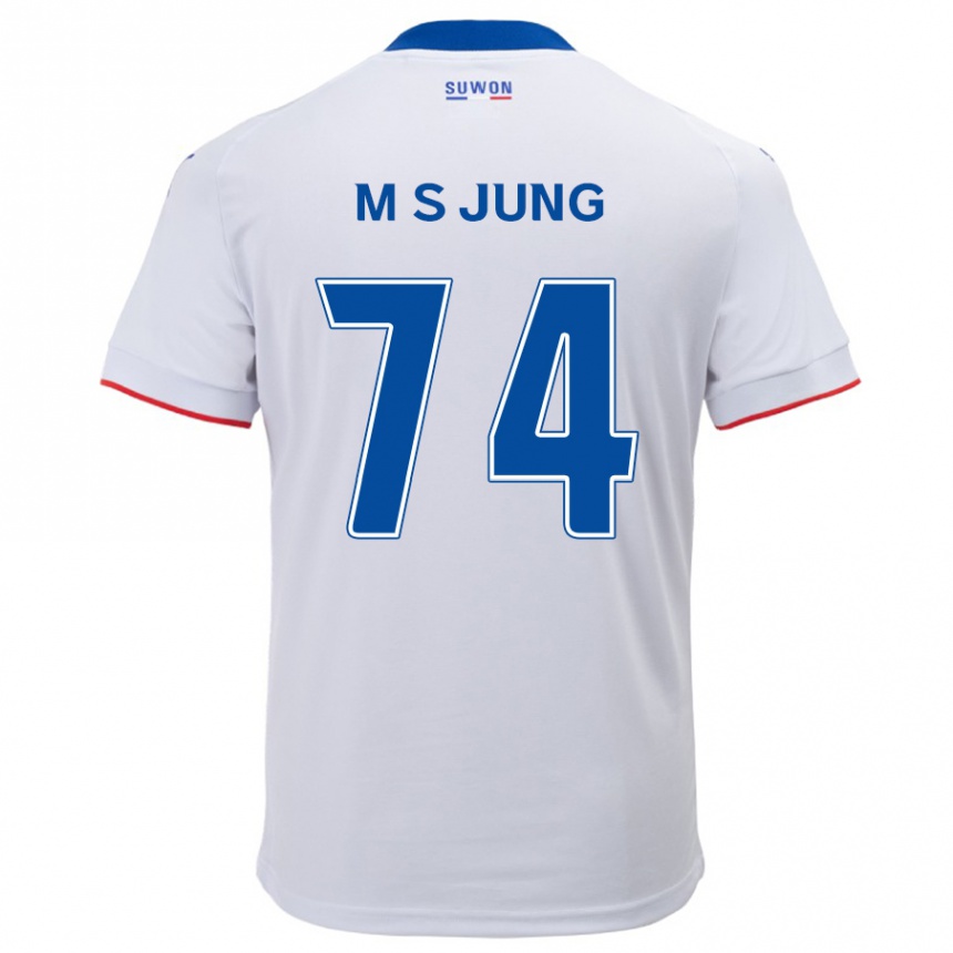 Men Football Sung-Min Jung #74 White Blue Away Jersey 2024/25 T-Shirt Australia