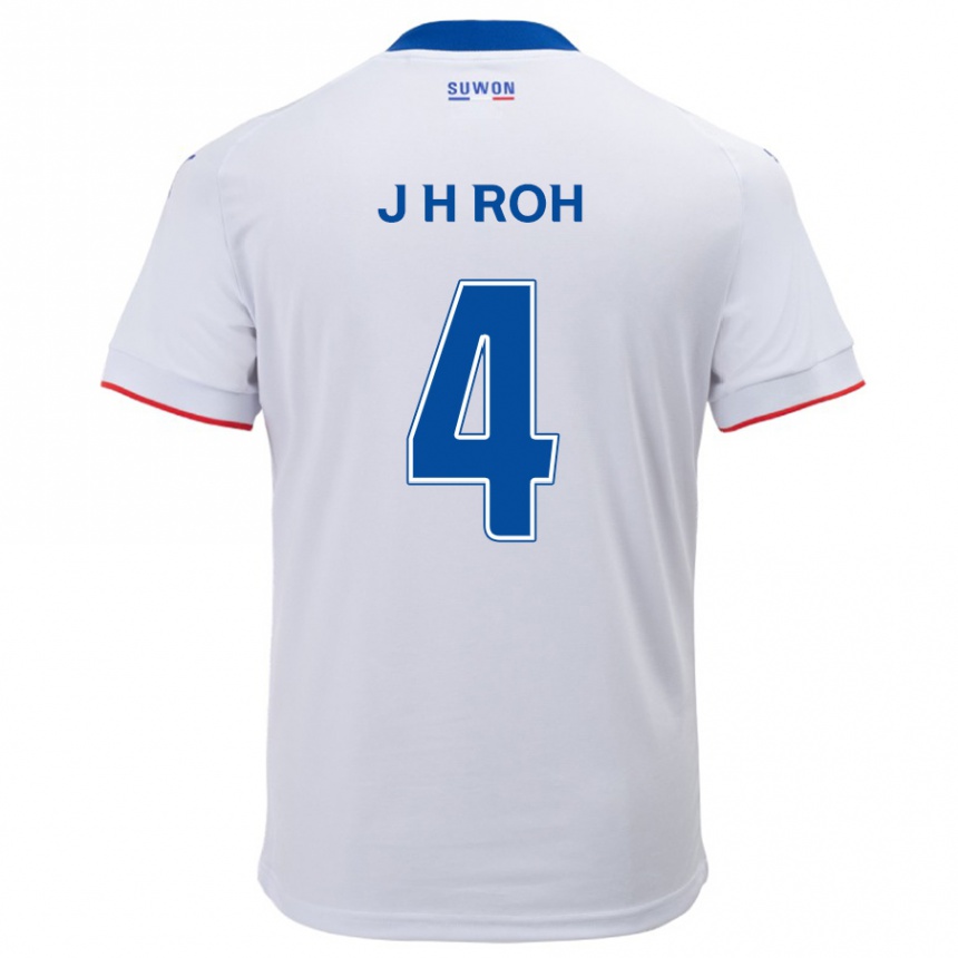 Men Football Hyun-Jun Roh #4 White Blue Away Jersey 2024/25 T-Shirt Australia