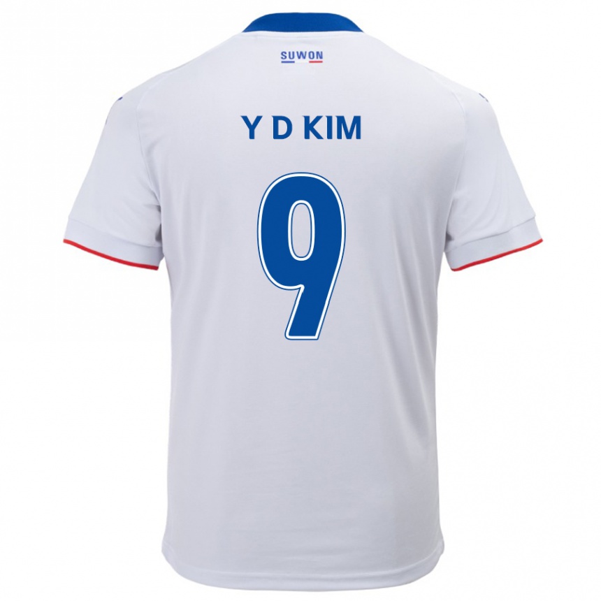 Men Football Dong-Yeon Kim #9 White Blue Away Jersey 2024/25 T-Shirt Australia