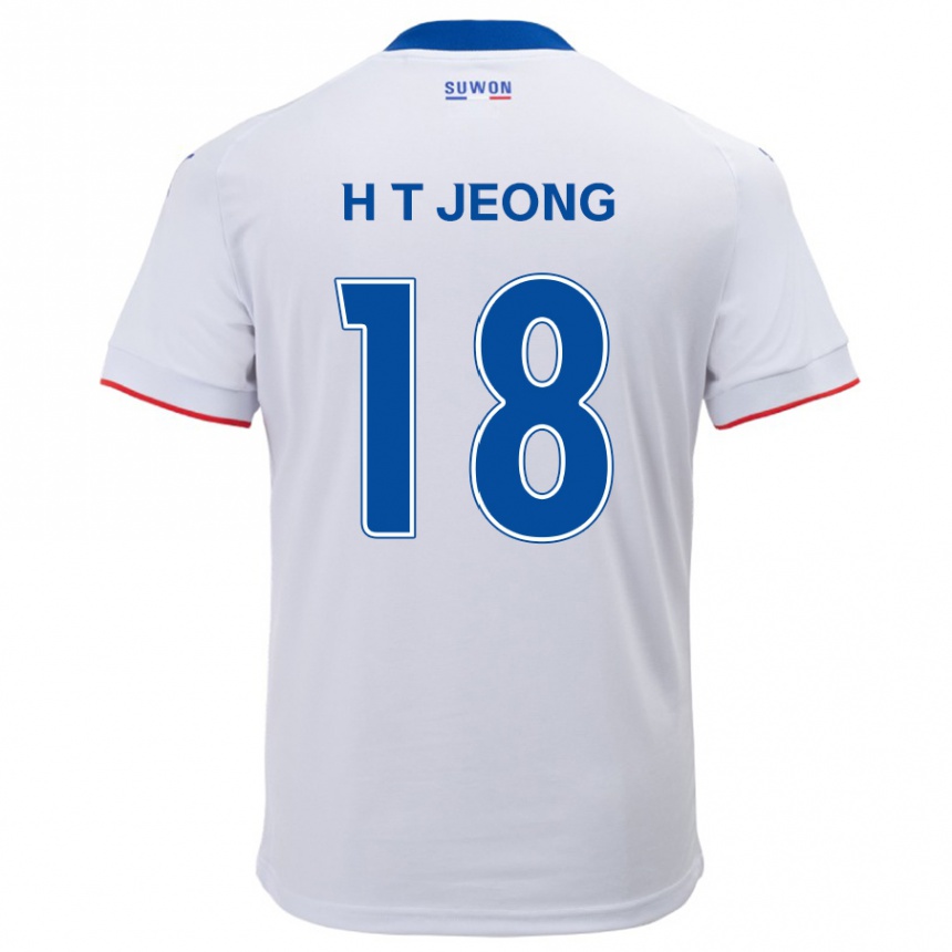 Men Football Tae-Hwan Jeong #18 White Blue Away Jersey 2024/25 T-Shirt Australia