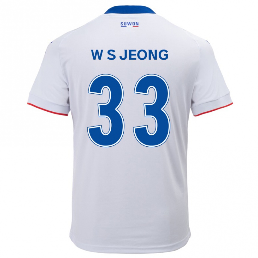 Men Football Seo-Woo Jeong #33 White Blue Away Jersey 2024/25 T-Shirt Australia