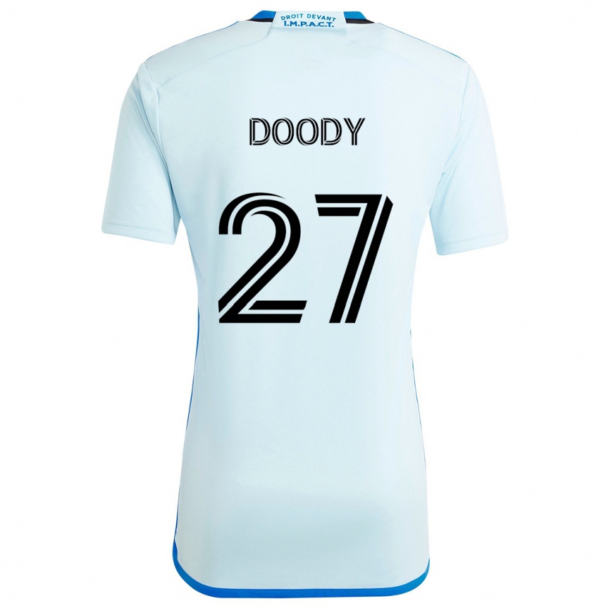 Men Football Grayson Doody #27 Ice Blue Away Jersey 2024/25 T-Shirt Australia