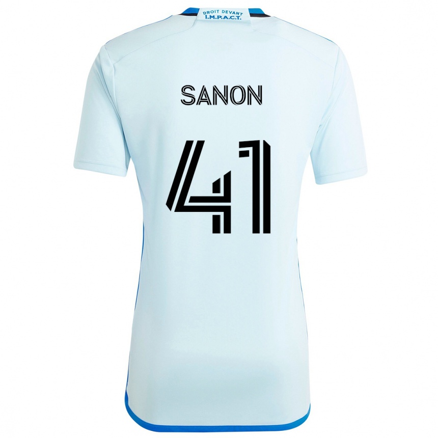 Men Football Jérémy Sanon #41 Ice Blue Away Jersey 2024/25 T-Shirt Australia