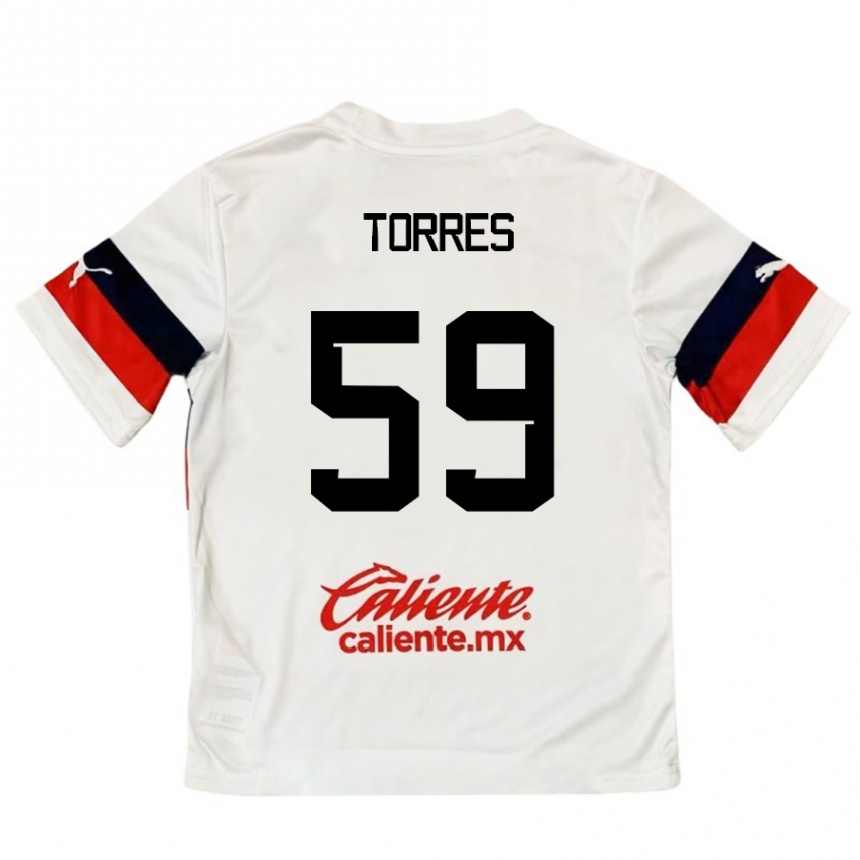 Men Football Christian Torres #59 White Red Away Jersey 2024/25 T-Shirt Australia