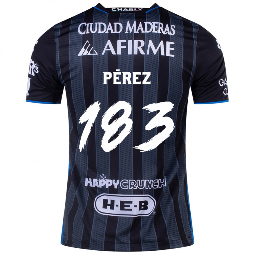 Men Football Aldahir Pérez #183 White Black Away Jersey 2024/25 T-Shirt Australia