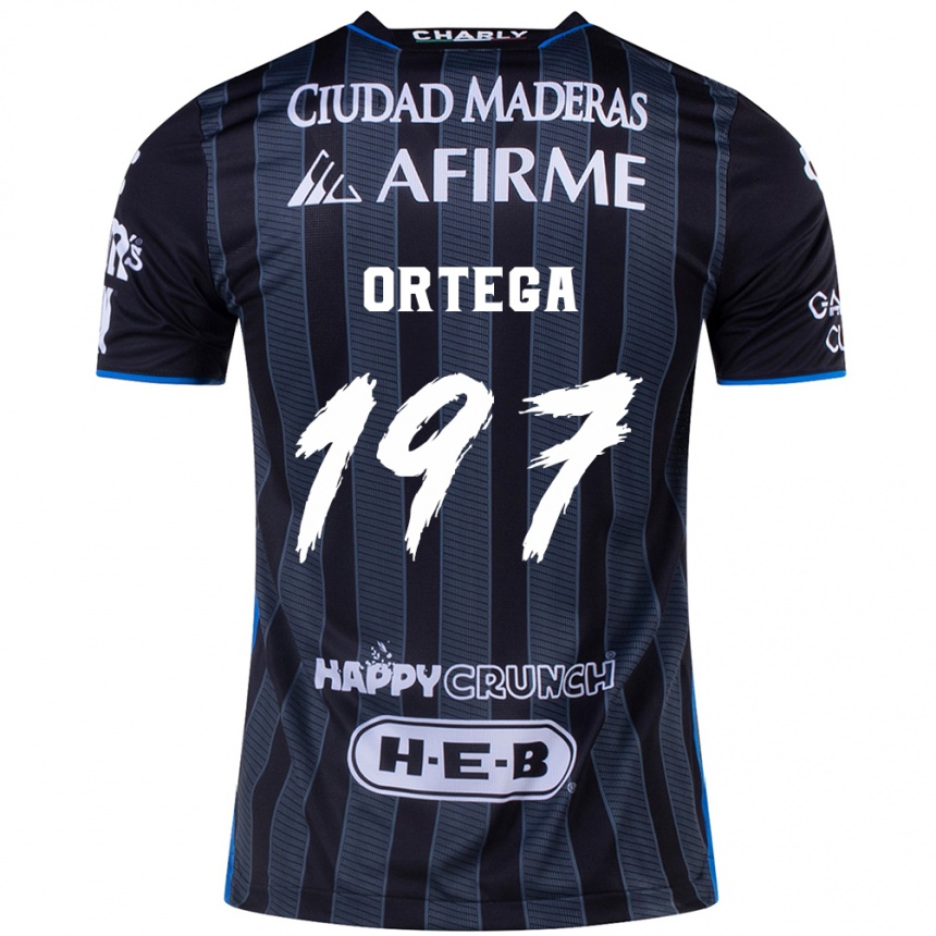 Men Football Javier Ortega #197 White Black Away Jersey 2024/25 T-Shirt Australia