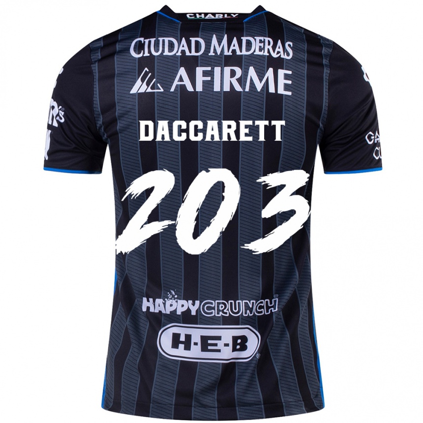 Men Football Juan Daccarett #203 White Black Away Jersey 2024/25 T-Shirt Australia