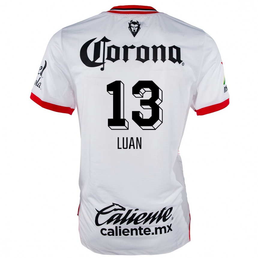 Men Football Luan #13 White Red Away Jersey 2024/25 T-Shirt Australia