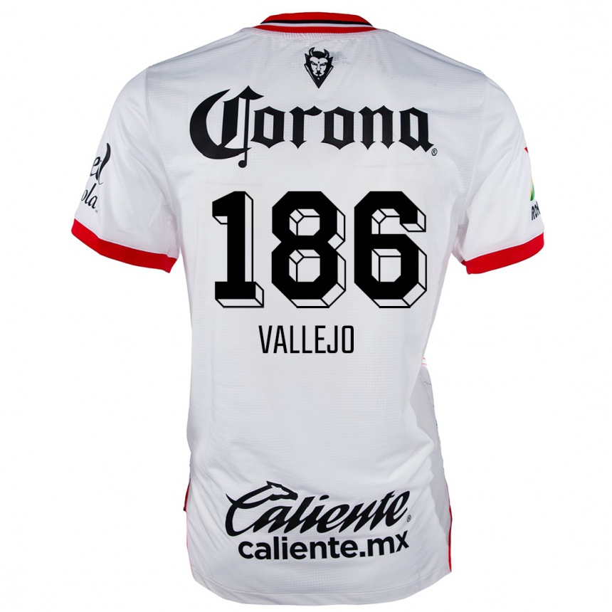 Men Football Saúl Vallejo #186 White Red Away Jersey 2024/25 T-Shirt Australia