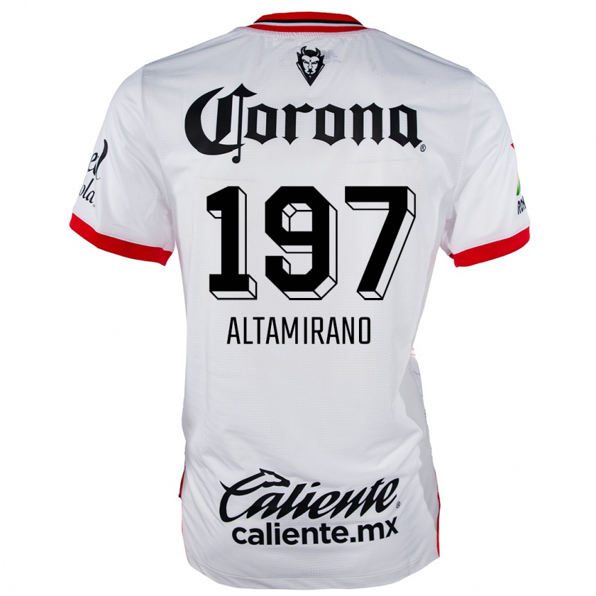 Men Football Óscar Altamirano #197 White Red Away Jersey 2024/25 T-Shirt Australia