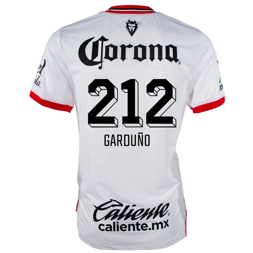 Men Football Carlos Garduño #212 White Red Away Jersey 2024/25 T-Shirt Australia