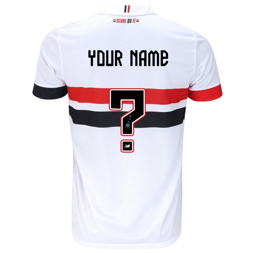 Women Football Your Name #0 White Red Black Home Jersey 2024/25 T-Shirt Australia