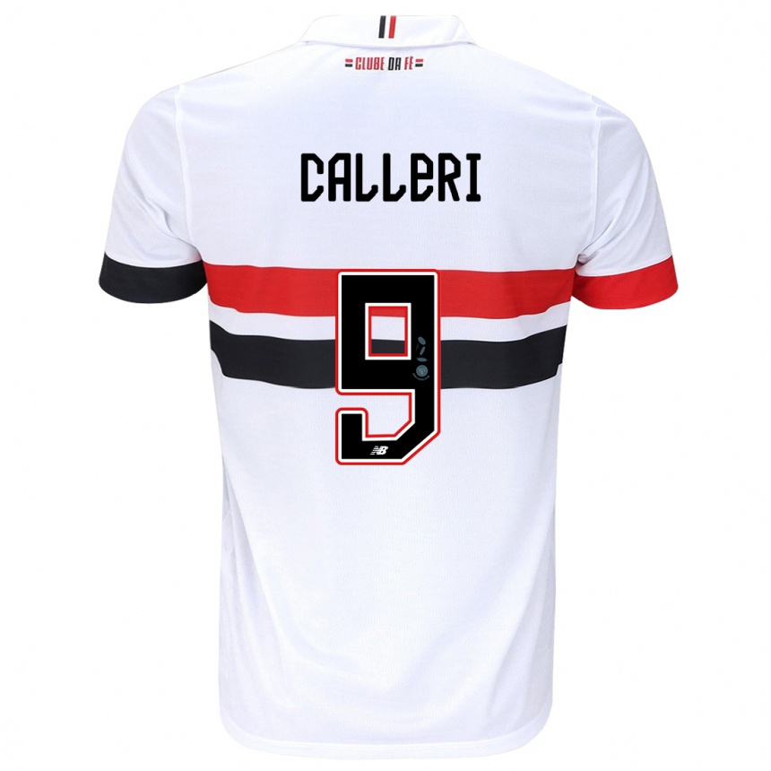 Women Football Jonathan Calleri #9 White Red Black Home Jersey 2024/25 T-Shirt Australia