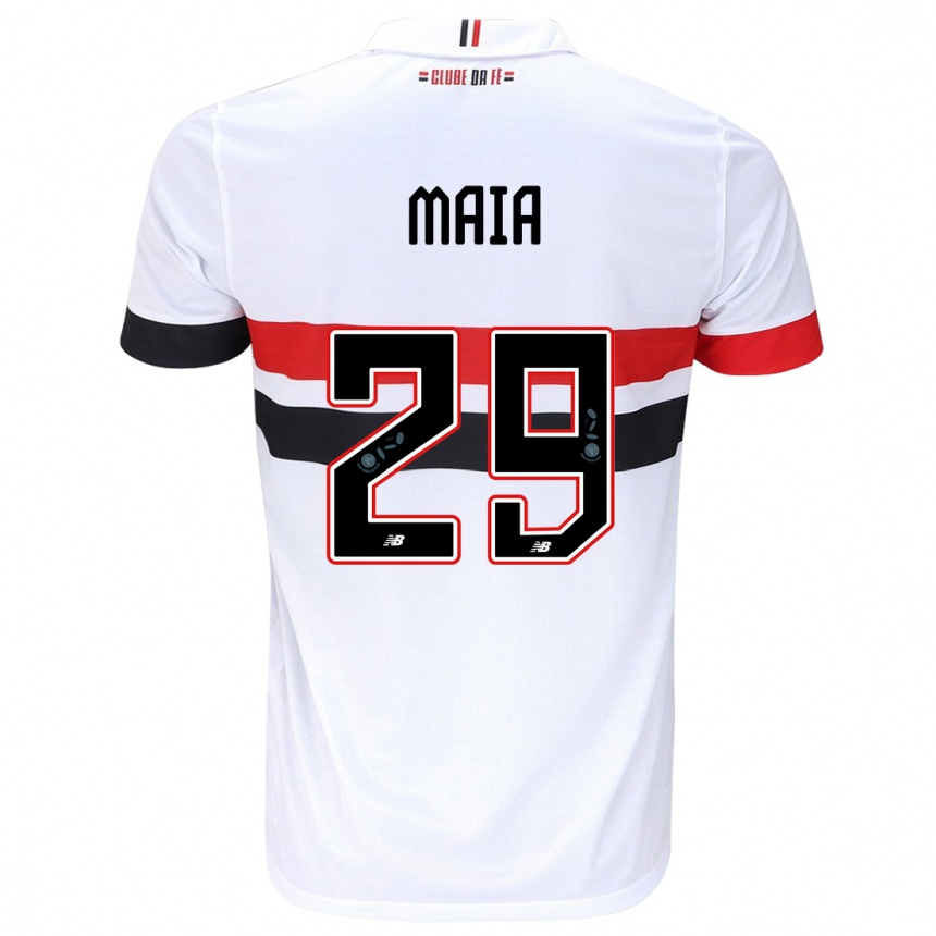 Women Football Pablo Maia #29 White Red Black Home Jersey 2024/25 T-Shirt Australia