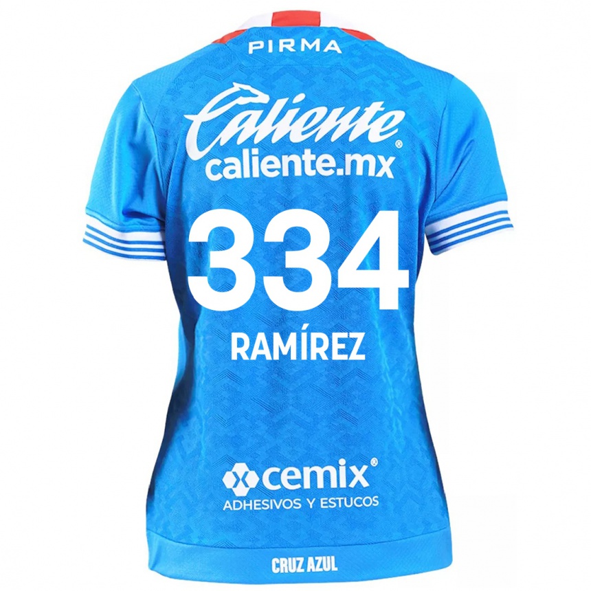 Women Football Mauricio Ramírez #334 Sky Blue Home Jersey 2024/25 T-Shirt Australia