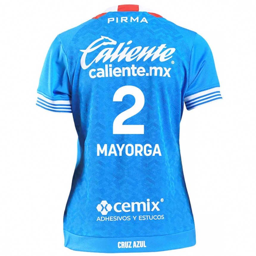 Women Football Alejandro Mayorga #2 Sky Blue Home Jersey 2024/25 T-Shirt Australia