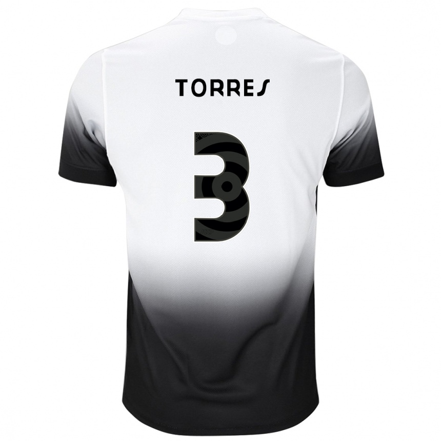 Women Football Félix Torres #3 White Black Home Jersey 2024/25 T-Shirt Australia