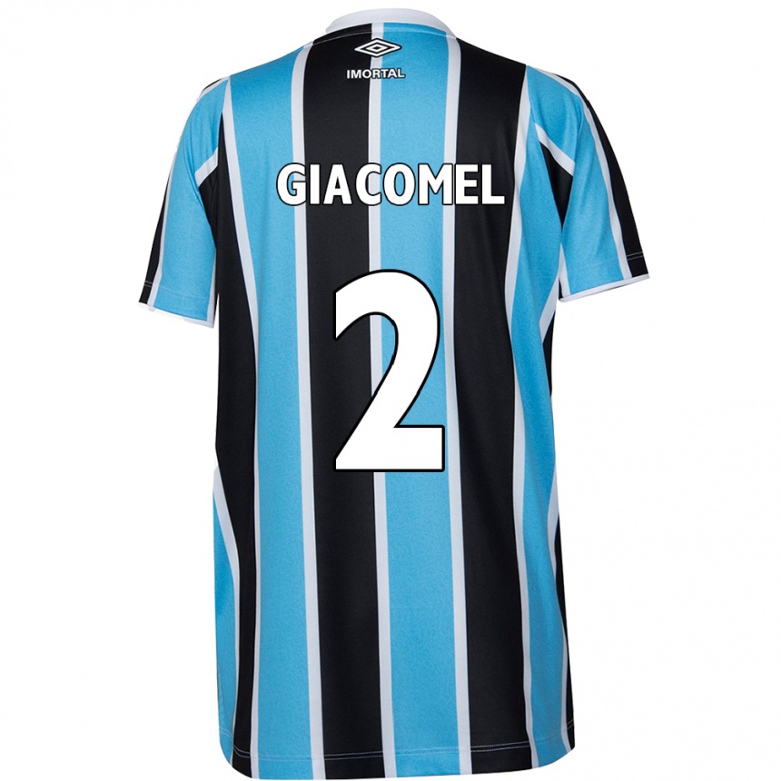 Women Football Laís Giacomel #2 Blue Black White Home Jersey 2024/25 T-Shirt Australia