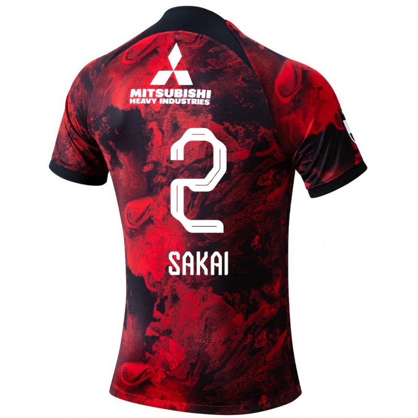 Women Football Hiroki Sakai #2 Red Black Home Jersey 2024/25 T-Shirt Australia