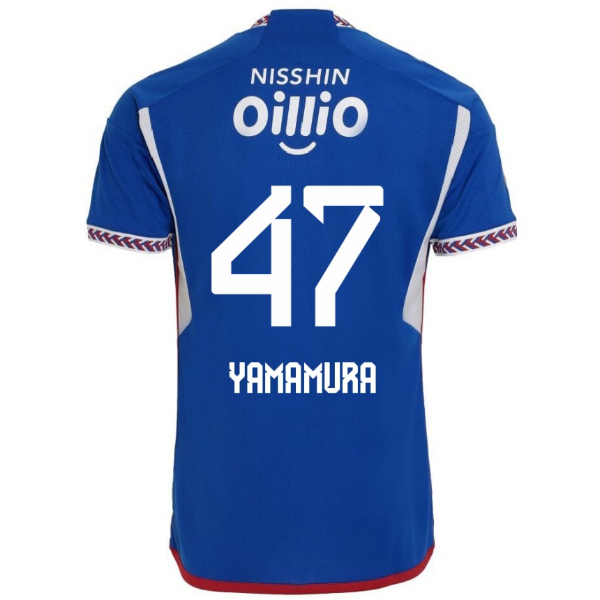 Women Football Kazuya Yamamura #47 Blue White Red Home Jersey 2024/25 T-Shirt Australia