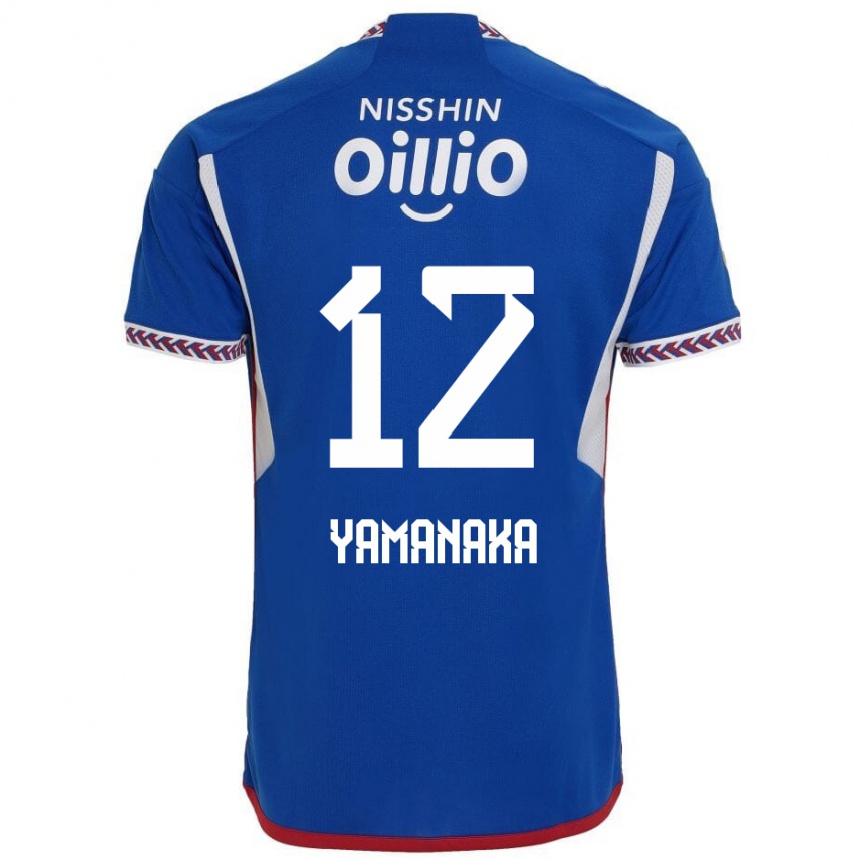 Women Football Yuki Yamanaka #12 Blue White Red Home Jersey 2024/25 T-Shirt Australia