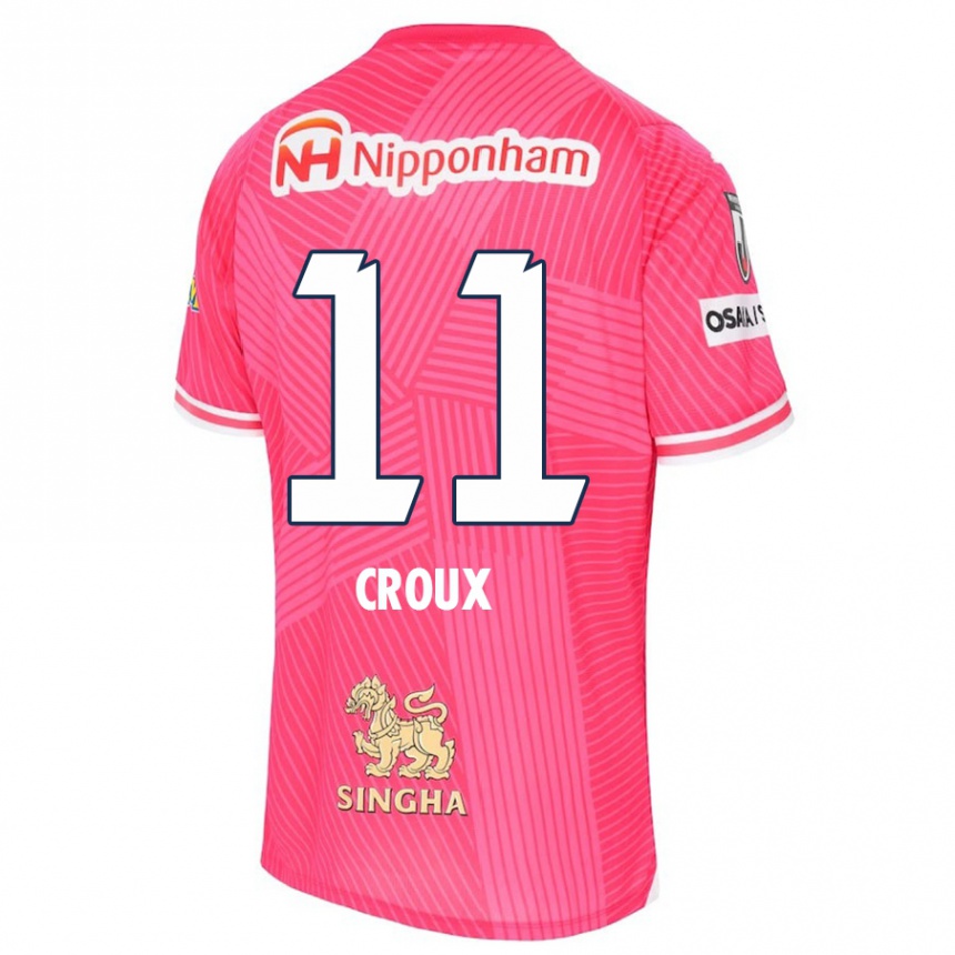 Women Football Jordy Croux #11 Pink White Home Jersey 2024/25 T-Shirt Australia