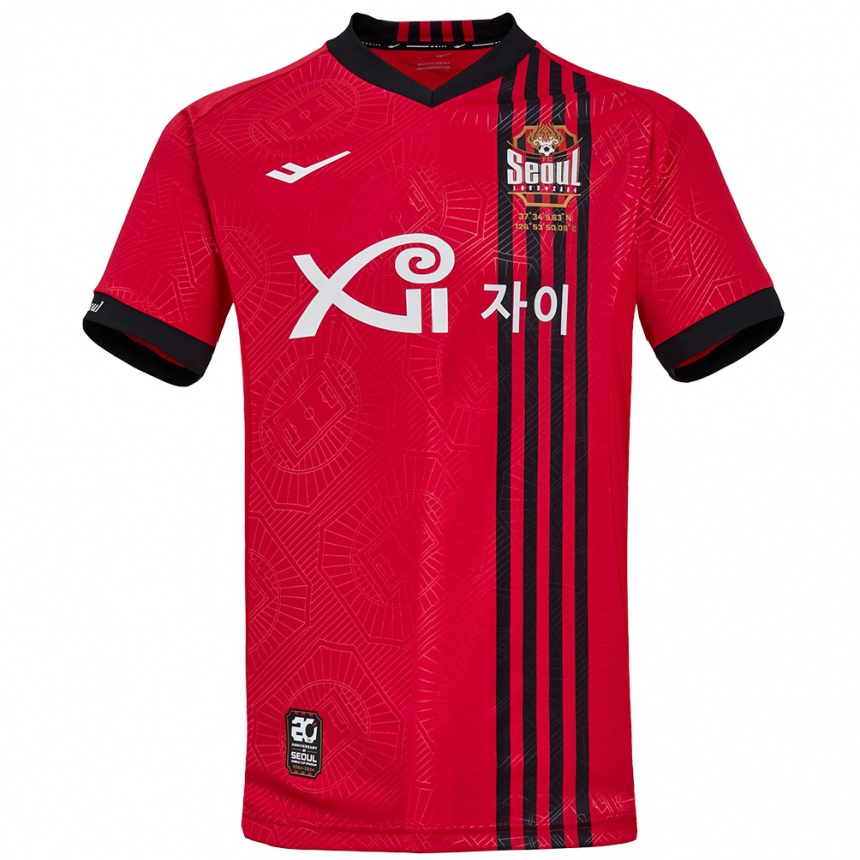 Women Football Hyeon-Deok Kim #20 Red Black Home Jersey 2024/25 T-Shirt Australia