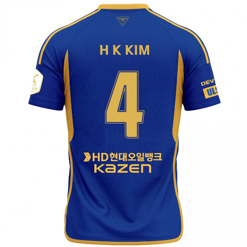 Women Football Kee-Hee Kim #4 Blue Yellow Home Jersey 2024/25 T-Shirt Australia