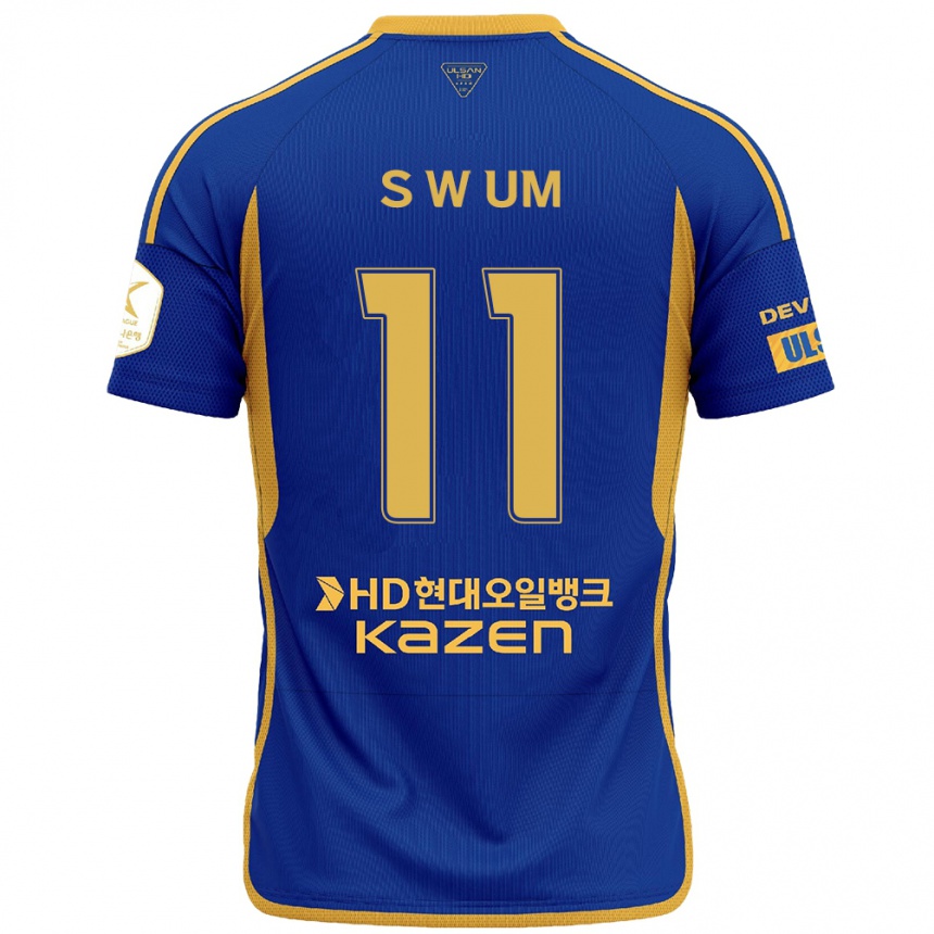 Women Football Won-Sang Um #11 Blue Yellow Home Jersey 2024/25 T-Shirt Australia