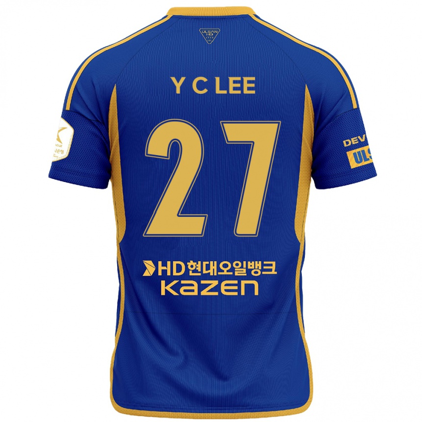 Women Football Chung-Yong Lee #27 Blue Yellow Home Jersey 2024/25 T-Shirt Australia