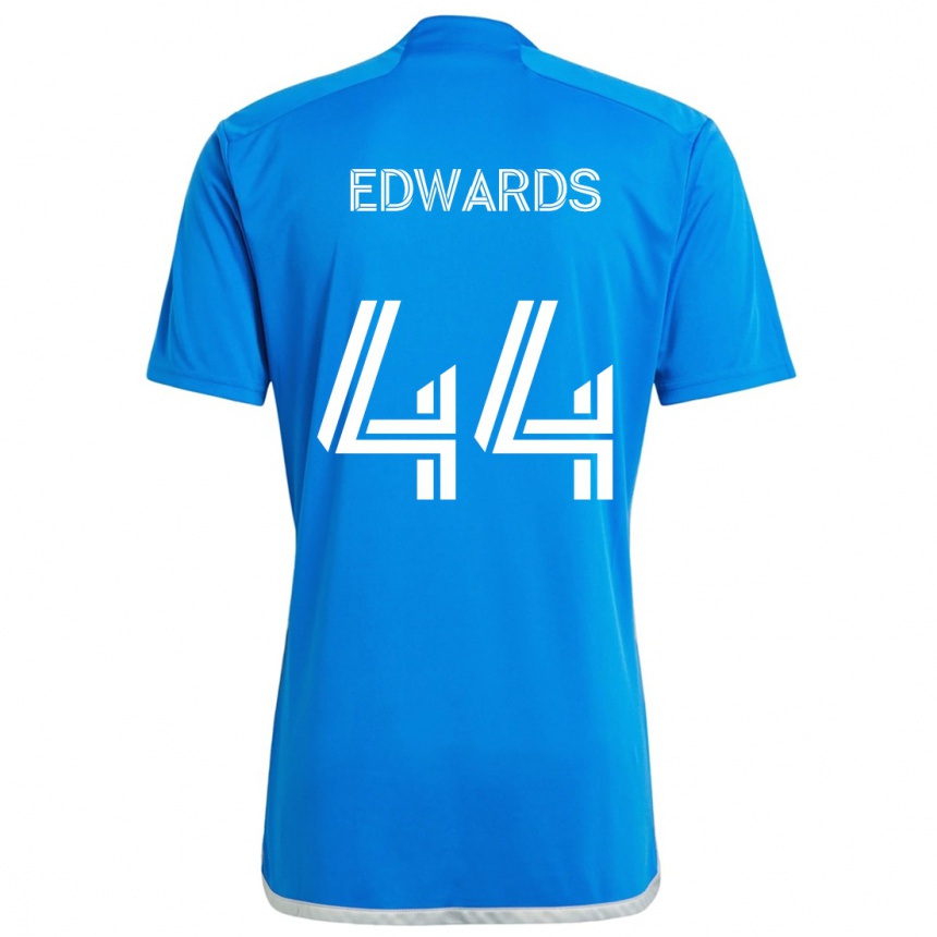 Women Football Raheem Edwards #44 Blue White Home Jersey 2024/25 T-Shirt Australia