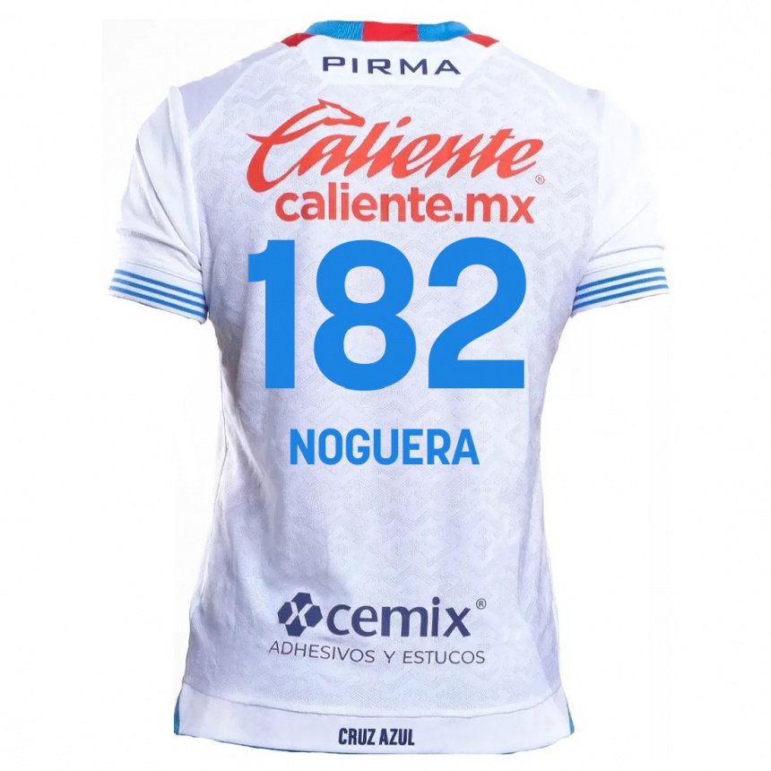 Women Football Heldrich Noguera #182 White Blue Away Jersey 2024/25 T-Shirt Australia