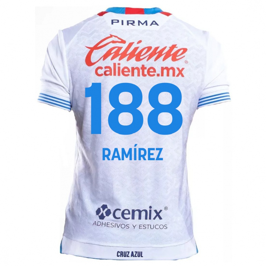 Women Football Diego Ramírez #188 White Blue Away Jersey 2024/25 T-Shirt Australia