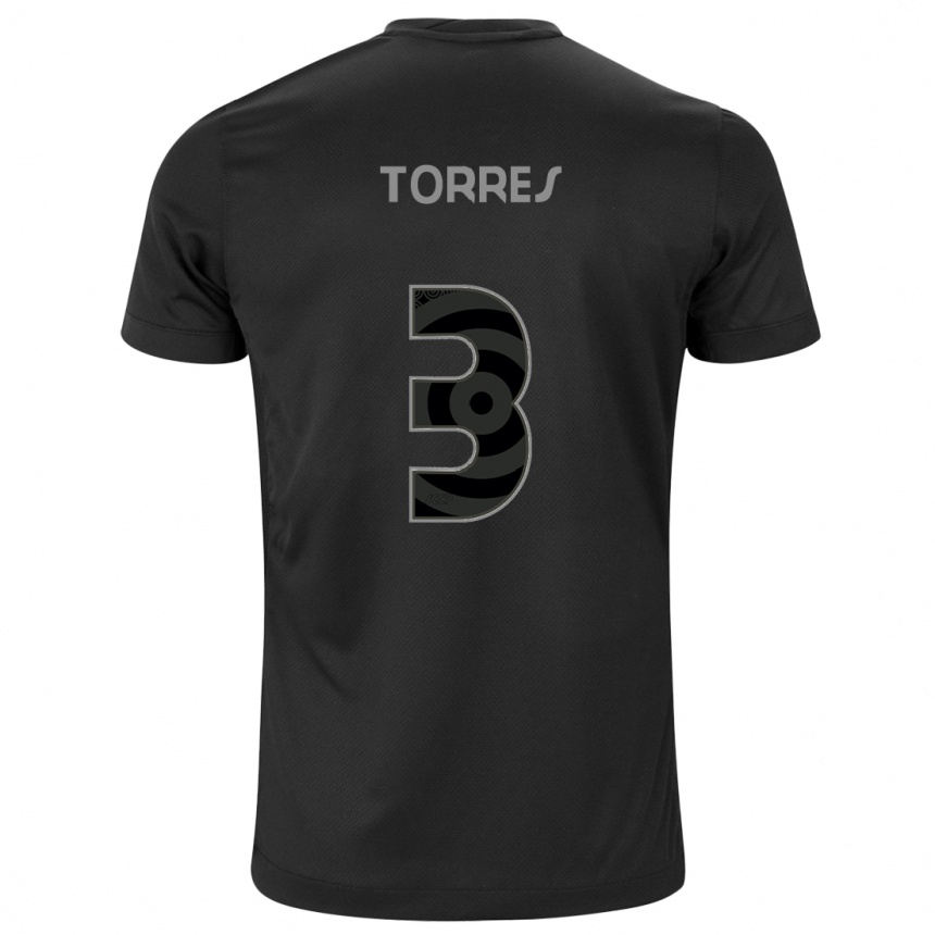 Women Football Félix Torres #3 Black Away Jersey 2024/25 T-Shirt Australia