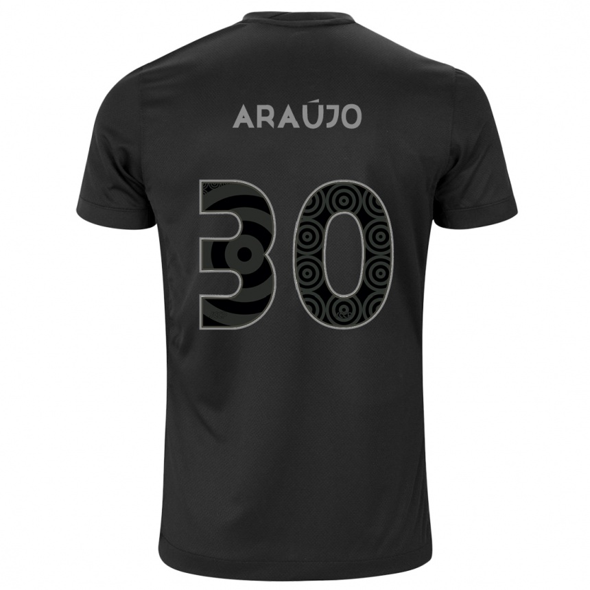 Women Football Matheus Araújo #30 Black Away Jersey 2024/25 T-Shirt Australia