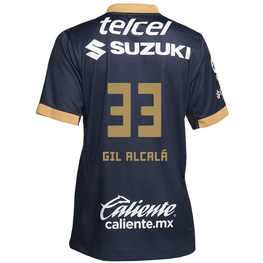 Women Football Gil Alcalá #33 Obsidian Gold White Away Jersey 2024/25 T-Shirt Australia