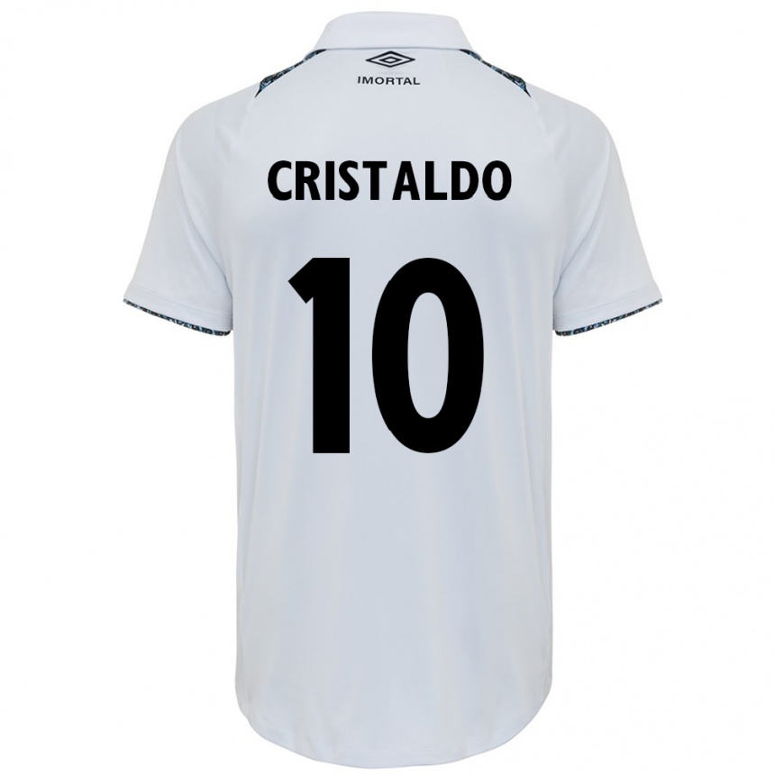 Women Football Franco Cristaldo #10 White Blue Away Jersey 2024/25 T-Shirt Australia