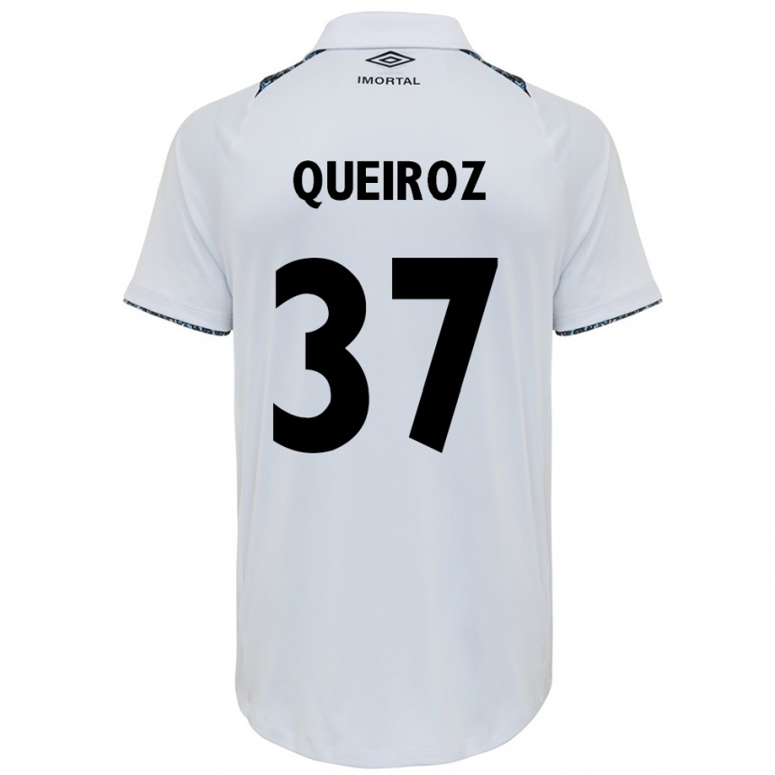 Women Football Du Queiroz #37 White Blue Away Jersey 2024/25 T-Shirt Australia